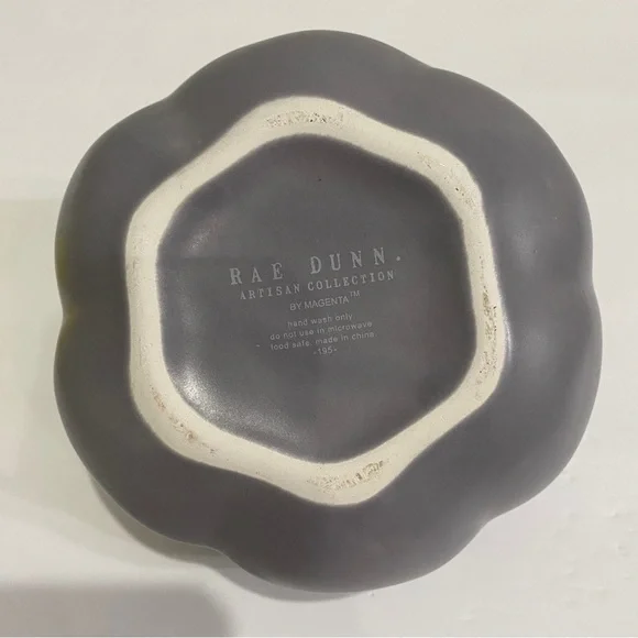 Rae Dunn Mini FALL holiday decor Pumpkin - Grey - 4 inch - Canister - Picture 9 of 10